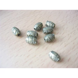 Hullám mintás hordó köztes, antik bronz színű, 6x4 mm