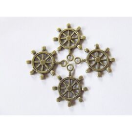 Hajókormány fityegő, medál, antik bronz színű, 22x20 mm