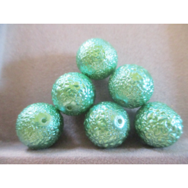 Zöld zsorzsett tekla gyöngy, 14 mm