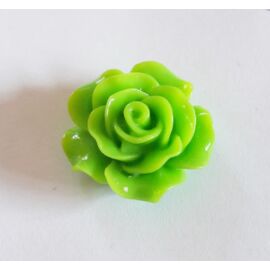 Műgyanta virág kaboson, zöld, 20x9 mm
