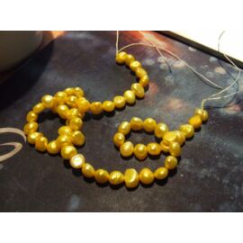 Édesvízi tenyésztett gyöngy, sárga, 6-7 mm