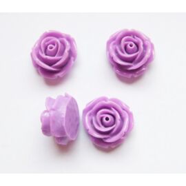 Műgyanta virág kaboson, lila, 20x11 mm