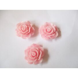 Műgyanta virág kaboson, rózsaszín, 20x9 mm