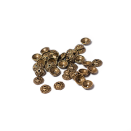Gyöngykupak, antik bronz színű, 6 mm