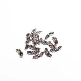 Angyalszárny köztes, antik ezüst színű, 14x4 mm