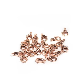 Delfinkapocs, rose gold színű, 10x6 mm