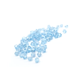 Kék AB csiszolt bicone üveg gyöngy, 4 mm