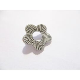 Virág fityegő, medál, antik ezüst színű, 13 mm