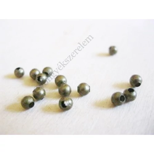 Gömb köztes, antik bronz színű, 3 mm , 100 db/cs