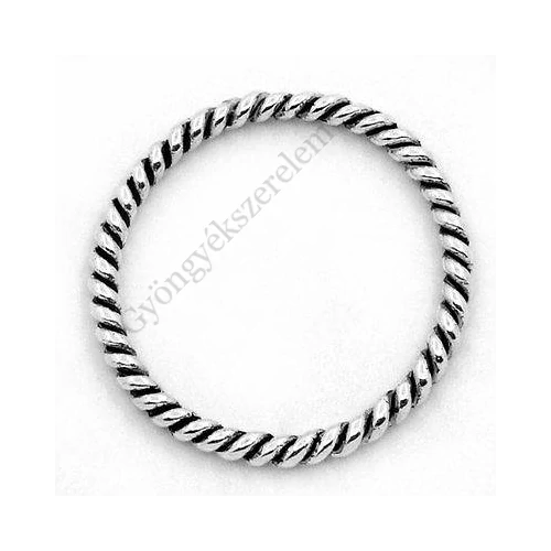 Recés karika összekötő, antik ezüst színű, 18 mm