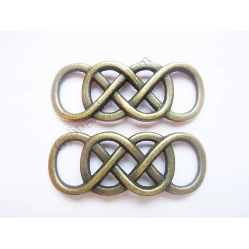 Kelta csomó összekötő, medál, antik bronz színű, 32x12 mm
