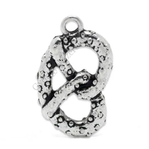 Perec fityegő, medál, antik ezüst színű, 22x13 mm