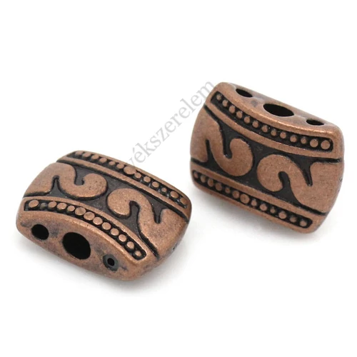 Díszes távtartó, köztes, vörösréz színű, 11x8 mm