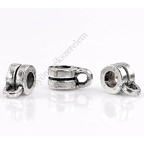 Medálakasztó, medáltartó, antik ezüst színű, 9x4x6 mm