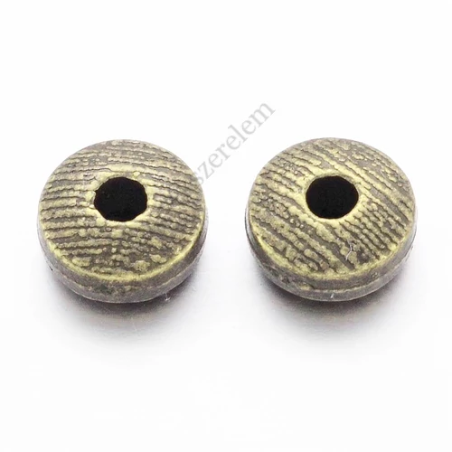 Korong köztes, antik bronz színű, 8x4 mm