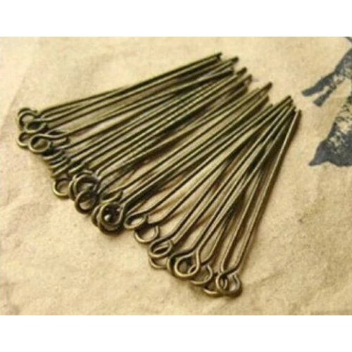 Szerelőpálca, szemes, antik bronz színű, 30 mm, 50 db/cs