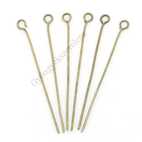 Szerelőpálca, szemes, antik bronz színű, 45 mm, 50 db/cs