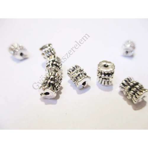Recés köztes, antik ezüst színű, 7x5,5 mm