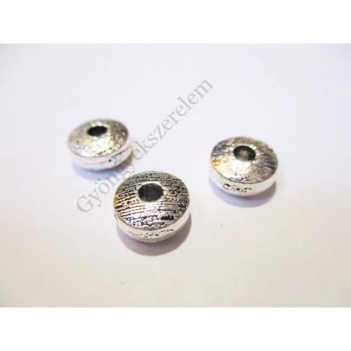 Korong köztes, antik ezüst színű, 8x4 mm