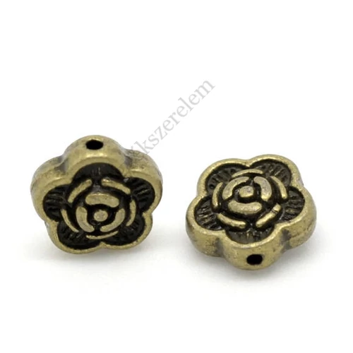 Virág köztes, antik bronz színű, 7x3 mm
