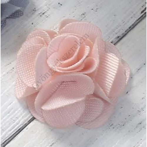 Rózsaszín textil virág dísz, 20 mm