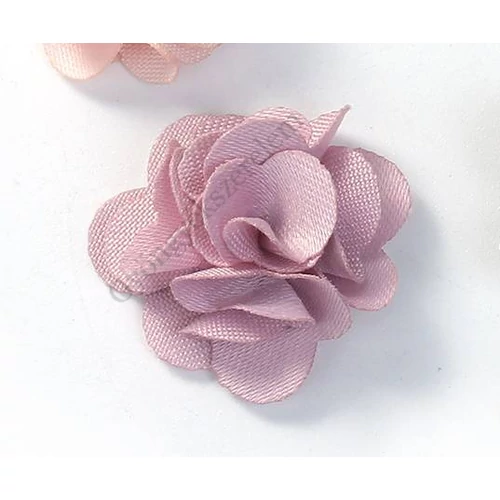 Lila textil virág dísz, 20 mm