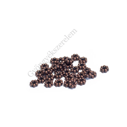 Virág köztes, vörösréz színű, 5 mm, 50 db/cs