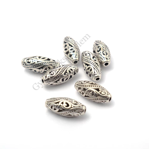 Áttört köztes, antik ezüst színű, 17x8 mm