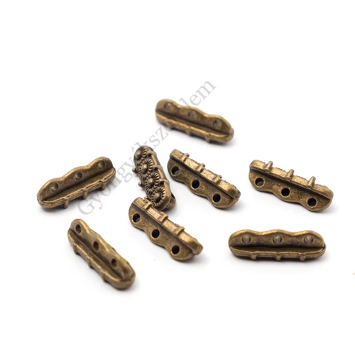 Mintás távtartó, antik bronz színű, 14x4 mm