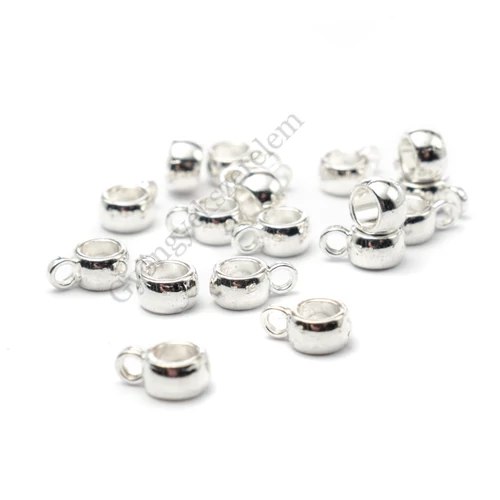Medálakasztó, medáltartó, ezüst színű, 7x5x4 mm