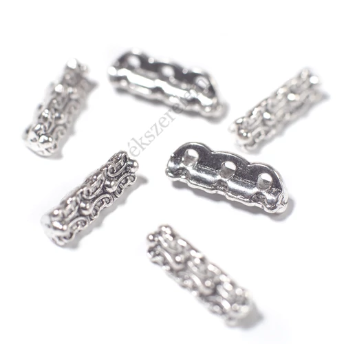 Díszes távtartó, antik ezüst színű, 14x5 mm
