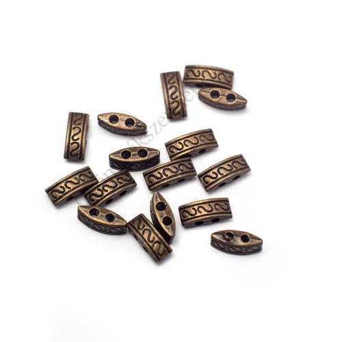 Mintás távtartó, köztes, antik bronz színű, 10x5 mm