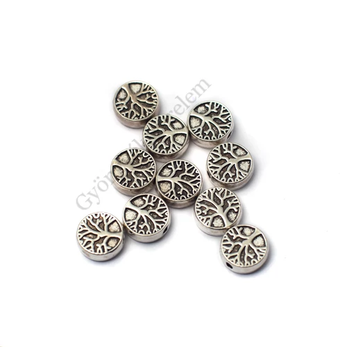 Fa, életfa köztes, antik ezüst színű, 9 mm