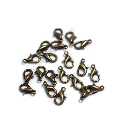 Delfinkapocs, antik bronz színű, 12x8 mm