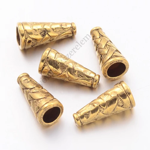 Kúp gyöngykupak, arany színű, 18x8 mm