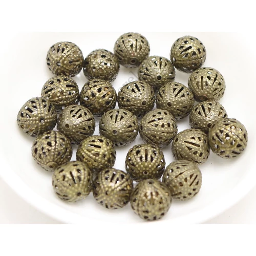 Filigrán köztes, antik bronz színű, 6 mm