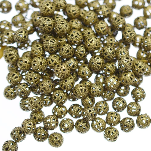 Filigrán köztes, antik bronz színű, 4 mm