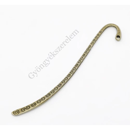 Könyvjelző, antik bronz színű, 85 mm