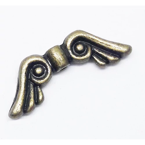 Angyalszárny köztes, antik bronz színű, 20x8 mm