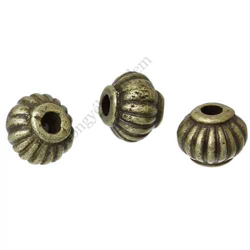 Csíkos köztes, antik bronz színű, 5x4 mm