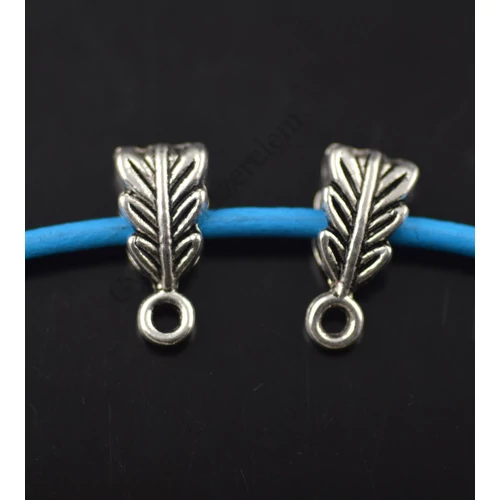 Leveles medálakasztó, medáltartó, antik ezüst színű, 14x6x4 mm