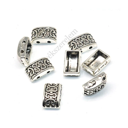 Mintás távtartó, antik ezüst színű, 13x8 mm