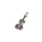 Hegedű, hangszer fityegő, medál, antik ezüst színű, 29x11 mm
