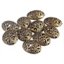 Kép 2/2 - Áttört ovális köztes, antik bronz színű, 22x17x11 mm
