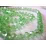 Kép 2/2 - Zöld lüszteres csiszolt üveg gyöngy, fánk, abakusz, 8x6 mm