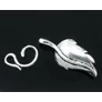 Kép 1/2 - Levél kapocs, antik ezüst színű, 29x13 mm+15x10 mm