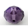 Kép 2/2 - Lila üveg gyöngy, fánk, abakusz, 13x11 mm