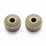 Kép 1/2 - Korong köztes, antik bronz színű, 8x4 mm