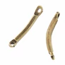 Kép 2/2 - Enyhén hajlított összekötő, antik bronz színű, 20x3 mm