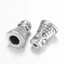 Kép 1/2 - Kis, mintás kúp gyöngykupak, végzáró, antik ezüst színű, 7x6 mm